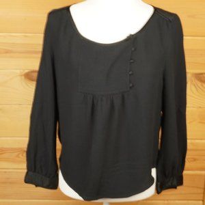Diane‎ von Furstenberg Black Silk Top Size 10